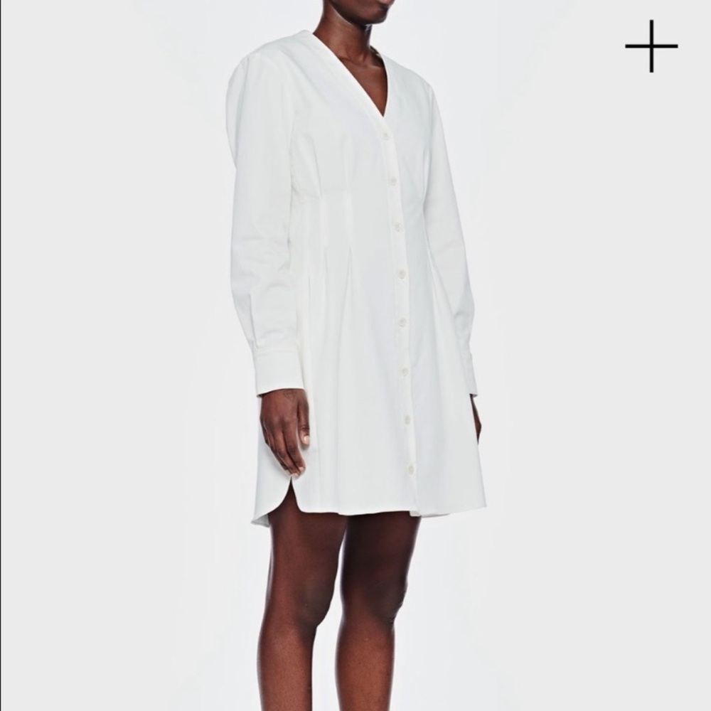 Tibi structured twill shirt dress